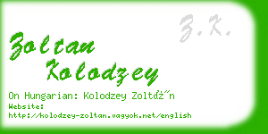 zoltan kolodzey business card